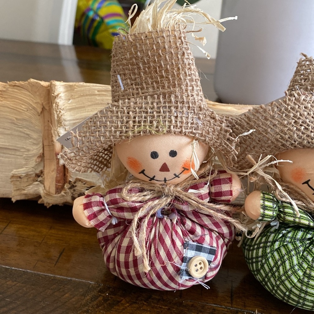 Fall Decorations 3 Mini Scarecrows - Picture 5 of 8